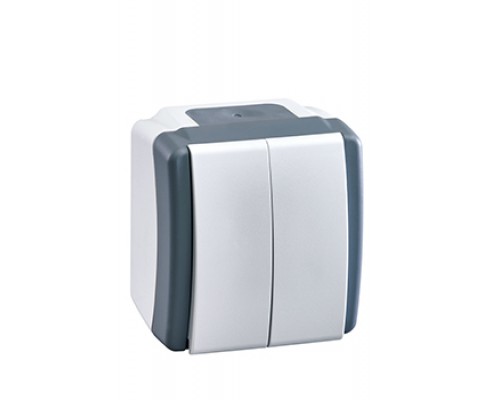 Вимикач 2-х клавішний Mono Electric OCTANS IP54 154-020001-102