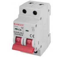 Автоматичний вимикач E.NEXT C-типу 2р 6А s002015