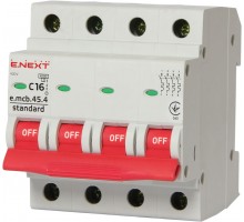 Автоматичний вимикач E.NEXT C-типу 4р 16А s002047