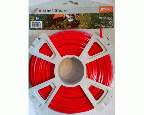 Леска для мотокоси, квадрат 65м 2,7мм STIHL (косильна струна) 00009302643 Леска для мотокоси, квадрат 65м 2,7мм STIHL (косильна струна) 00009302643
