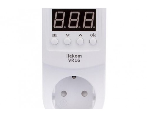 Реле напруги ILEKOM VR 16 білий 00-0011 Реле напруги ILEKOM VR 16 білий 00-0011