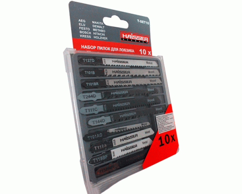 НАБІР пильних полотен для лобзика HAISSER (10шт) (1-3мм) 6418913/24429