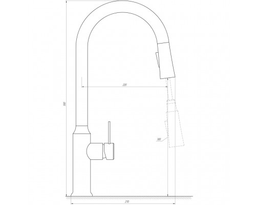 Змішувач для кухні Globus Lux LASER SBT1-2033