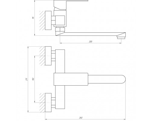 Змішувач для кухні Globus Lux SBQ-104