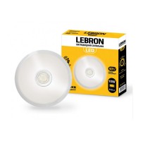Світильник LED LEBRON 10W 4100К накладний круглий з датчиком руху 00-18-75/15-36-43