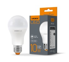 Лампа світлодіодна LED VIDEX 10W 4100K E27 A60e з сенсором освітленості VL-A60e-10274-N