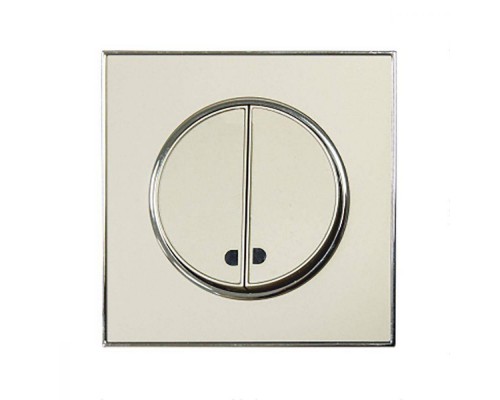 Вимикач 2-х клавішний Right Hausen LAURA білий з підсвіткою 015051