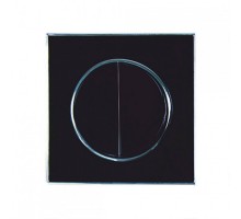 Вимикач 2-х клавішний Right Hausen LAURA чорний 015042