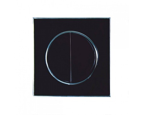 Вимикач 2-х клавішний Right Hausen LAURA чорний 015042