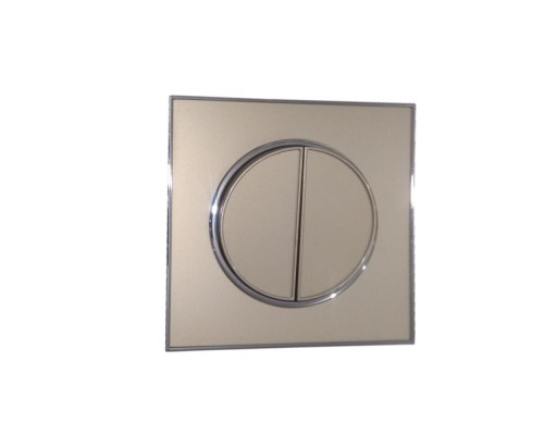 Вимикач 2-х клавішний Right Hausen LAURA золото 015028