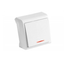 Вимикач одноклавішний VIKO VERA Білий з підсвічуванням 90681019