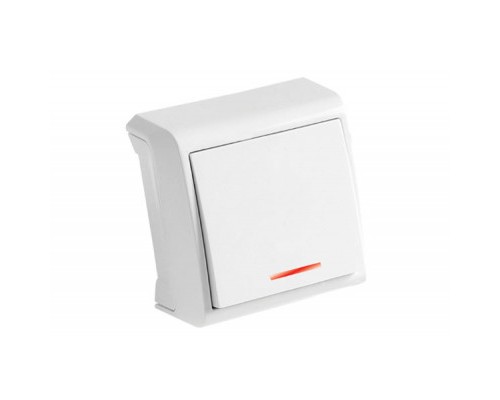 Вимикач одноклавішний VIKO VERA Білий з підсвічуванням 90681019