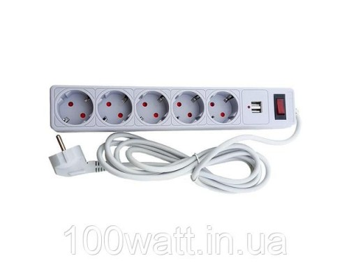 Фільтр мережевий EH-NFG-5.5 з кнопкою 5*5 з кнопкою, сірий