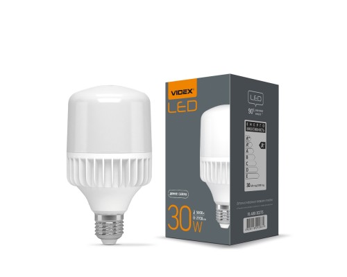 Лампа світлодіодна LED VIDEX 30W 5000K A80 E27 VL-A80-30275