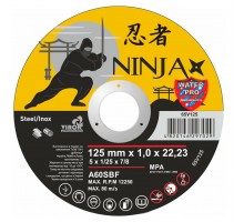 Круг абразивний відрізний VIROK NINJA 125 * 1,0 * 22 /65V125