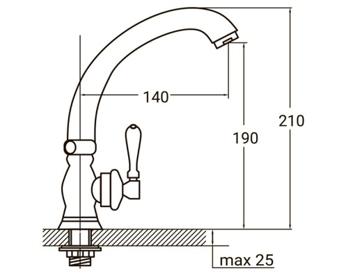 Змішувач, МОНОКРАН  1/2 Aquatica  PL-1G156C