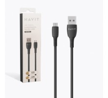 Кабель зарядний HV-CB618C Micro USB 2А Black 1м