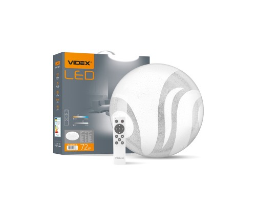 Світильник LED VIDEX WAVE 72W накладний круг 2800-6200K 185-250V VL-CLS1997-72