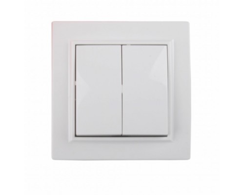 Вимикач 2-х клавішний Electro House Enzo білий ЕН-2102