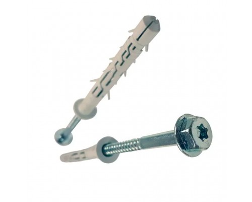 Дюбель рамний нейлон, з шестигран шуруп. і комірцем KPR-FAST-K Wkret Met оцинк. 10*140