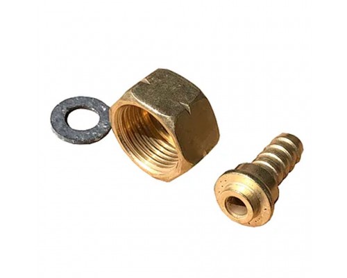 Гайка+штуцер на газовий баллон, ліва різьба AR-0015н/ПТ-4683