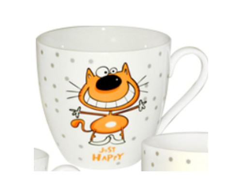 Чашка "Happy Cat" в подарунковій упаковці 450мл 4160-27 Чашка "Happy Cat" в подарунковій упаковці 450мл 4160-27