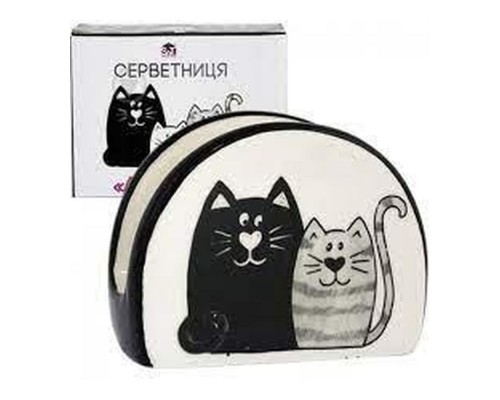 Серветниця Мурчики (довжина-10см, h-8см) 3662-19 Серветниця Мурчики (довжина-10см, h-8см) 3662-19