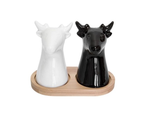 Набір на підставці сіль/перець форма Великий та маленький кролик, розмір 8*8*9. 21-275-001