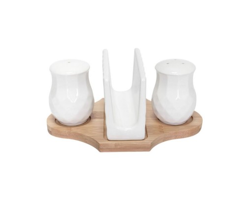 Набір на підставці сіль/перець/серветниця №1TM Krauff.  21-275-020.