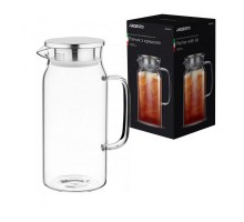 Глечик Ardesto з кришкою 1200мл б/с скло нержавіюча сталь AR2612PG