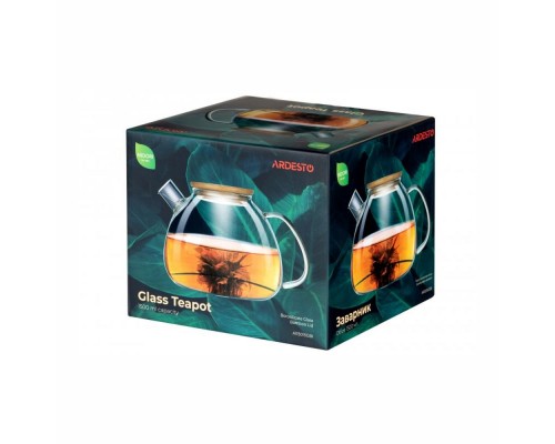 Заварник Ardesto 1500мл боросилікатне скло бамбук AR3015GBI