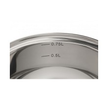 Ківш з скляною кришкою 0.8л нержавіюча сталь AR1908SSG Ardesto Gemini Bari