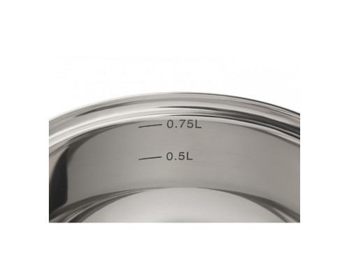 Ківш з скляною кришкою 0.8л нержавіюча сталь AR1908SSG Ardesto Gemini Bari