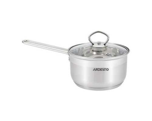 Ківш з скляною кришкою 1,6л нержавіюча сталь AR1916SS Ardesto Gemini