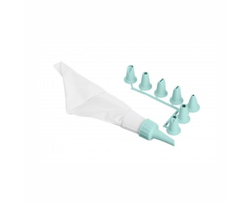 Мішок кондитерський пластиковий з насадками голубий тіфані Ardesto Tasty baking AR2307TP Мішок кондитерський пластиковий з насадками голубий тіфані Ardesto Tasty baking AR2307TP