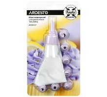 Мішок кондитерський пластиковий  з насадками ліловий Ardesto Tasty baking AR2307LP