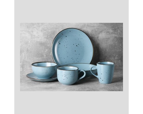 Тарілка десертна Ardesto Bagheria 19см "Misty blue" кераміка AR2919BGC