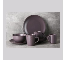 Тарілка обідня Ardesto Lucca 26см "Grey brown" кераміка AR2926GMC