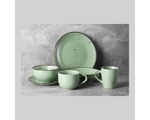 Тарілка супова Ardesto Bagheria 20см "Pastel green" кераміка AR2920GGC