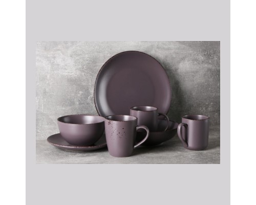 Тарілка супова Ardesto Lucca 20см "Grey brown" кераміка AR2920GMC