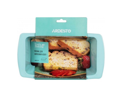 Форма силіконова для випікання мафінів Ardesto Tasty baking на 6шт 30*21*4см блакитний  AR2318T