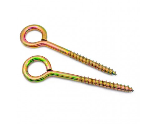 Гак по дереву, 10*80  О-подібний, оцинкований,