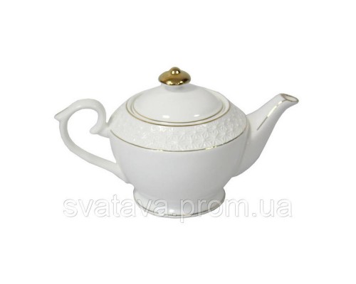 Чайник заварний фарфоровий  білий 850мл  405313-А