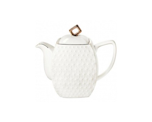 Чайник заварний фарфоровий  білий 900мл квадратний CS406618-А