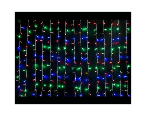 Гірлянда штора водоспад прозорий шнур 280 LED LED 3 * 2м мульти з перехідником RV-49 Гірлянда штора водоспад прозорий шнур 280 LED LED 3 * 2м мульти з перехідником RV-49