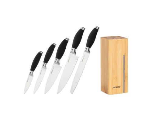Набір ножів з нержавіючої сталі бамбук 6 предметів Adresto Gemini AR2106SB