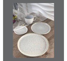 Тарілка керамічна овальна 33,8см біла 545-329