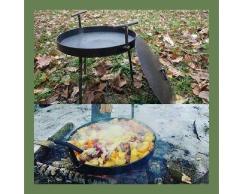 Сковорода з диска 30см з кришкою (4мм)1245/2-00103-1