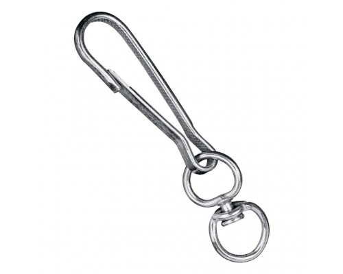 Карабін пружінний з вертлюгом, 50 мм.