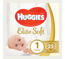 Підгузники дитячі Huggies Elite Soft 1 (3-5кг) 25шт.